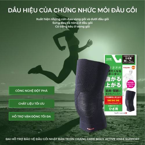 Bảo vệ đầu gối Orange Care Teijin (size:L)